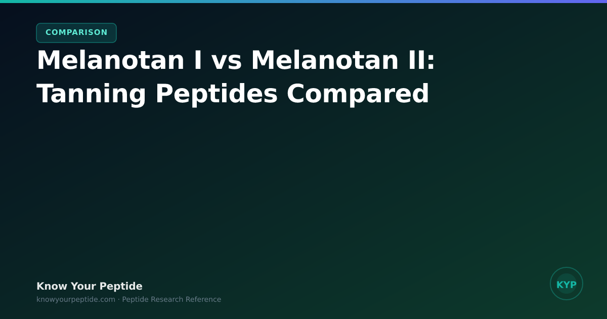 Melanotan I vs Melanotan II: Tanning Peptides Compared — Know Your Peptide